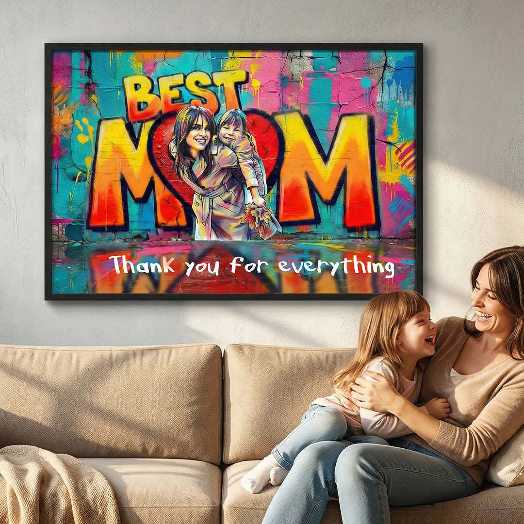 Personalized Poster Love "MOM"