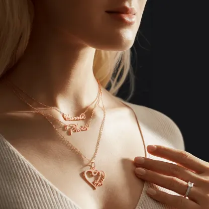 Soufeel Gold "Carrie" Style Name Necklace Gifts For Her