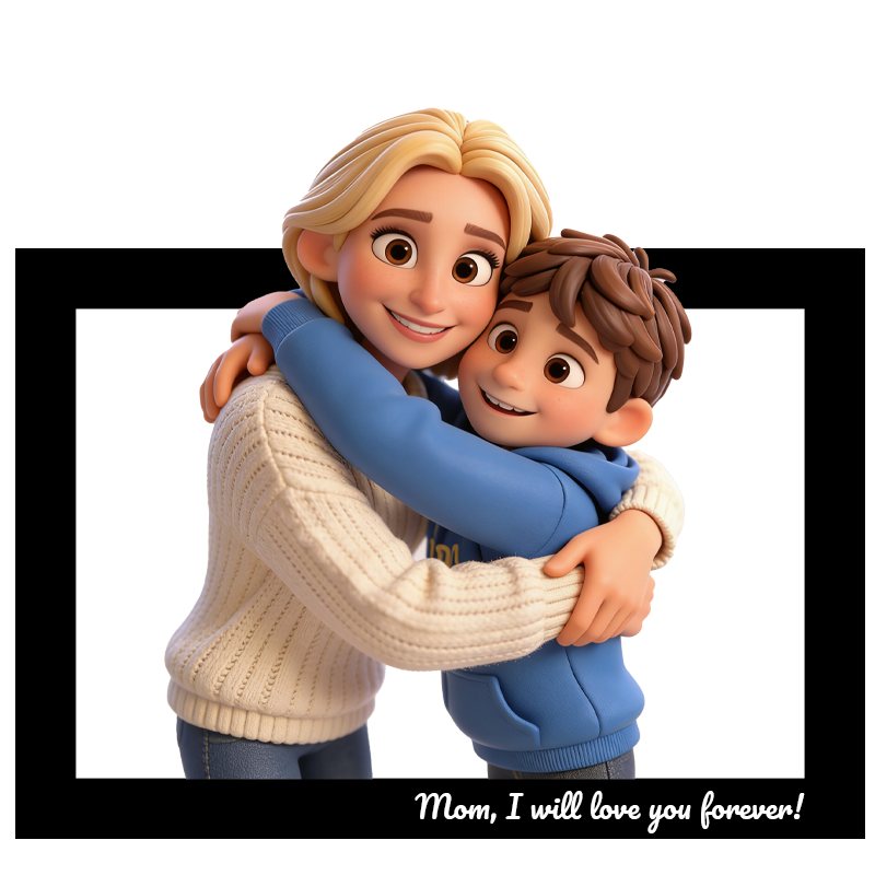 Personalized 3D Cartoon-Style Acrylic Portraits for Mom/Dad