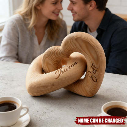 Romantic Couple - Personalized Infinity Heart Sculpture