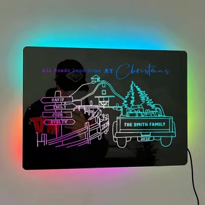 ✨Personalized Family Farm Christmas Light Sign🏡