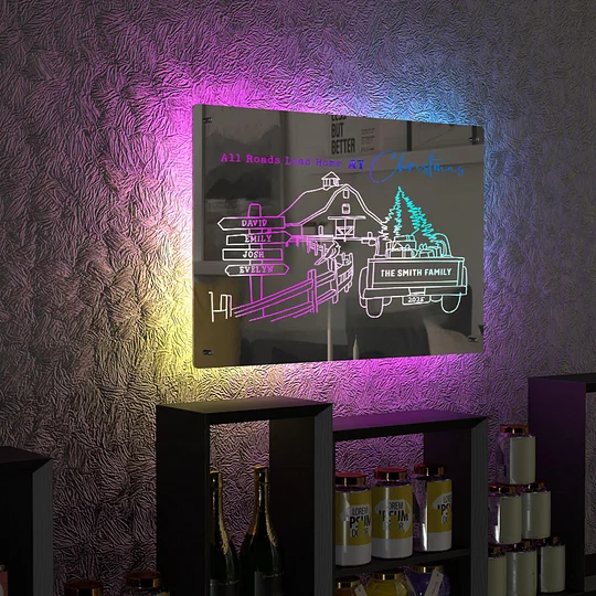 ✨Personalized Family Farm Christmas Light Sign🏡