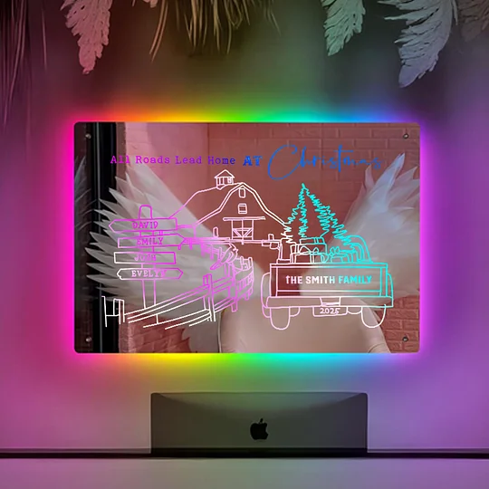 ✨Personalized Family Farm Christmas Light Sign🏡