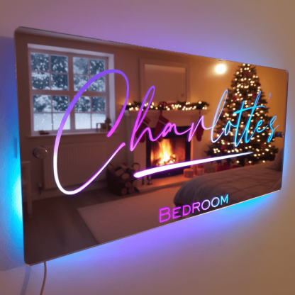 ✨Mother's Day Hot Sale-Personalised Name Mirror - Light Up Mirror