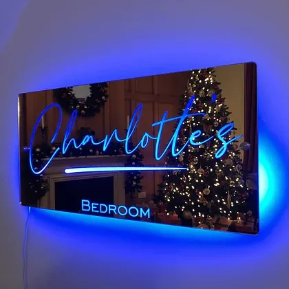 ✨Mother's Day Hot Sale-Personalised Name Mirror - Light Up Mirror