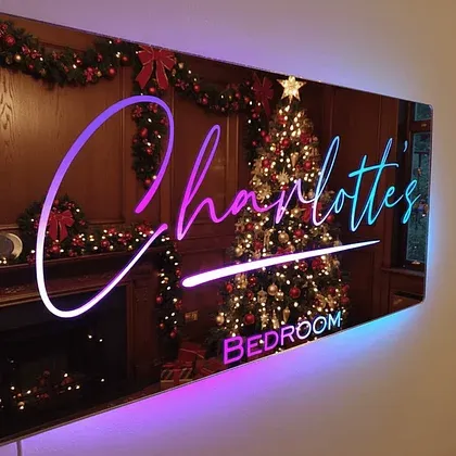 ✨Mother's Day Hot Sale-Personalised Name Mirror - Light Up Mirror