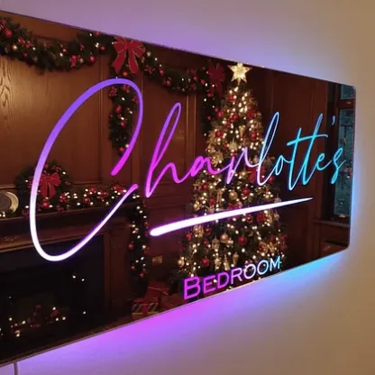 ✨Mother's Day Hot Sale-Personalised Name Mirror - Light Up Mirror
