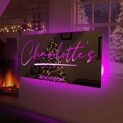 ✨Mother's Day Hot Sale-Personalised Name Mirror - Light Up Mirror