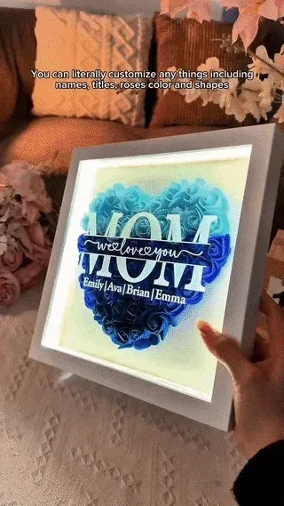 🔥2026 Hot Sale🔥Mum/Mom We Love You - Personalized Flower Shadow Box(Added lighting effects)