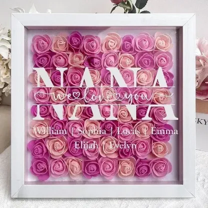 🔥2026 Hot Sale🔥Mum/Mom We Love You - Personalized Flower Shadow Box(Added lighting effects)