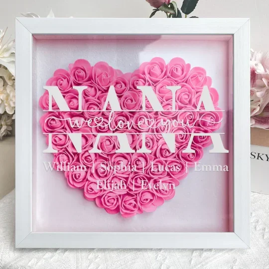 🔥2026 Hot Sale🔥Mum/Mom We Love You - Personalized Flower Shadow Box(Added lighting effects)