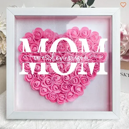 🔥2026 Hot Sale🔥Mum/Mom We Love You - Personalized Flower Shadow Box(Added lighting effects)