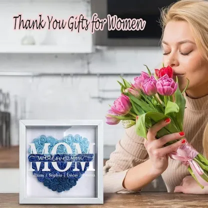 🔥2026 Hot Sale🔥Mum/Mom We Love You - Personalized Flower Shadow Box(Added lighting effects)