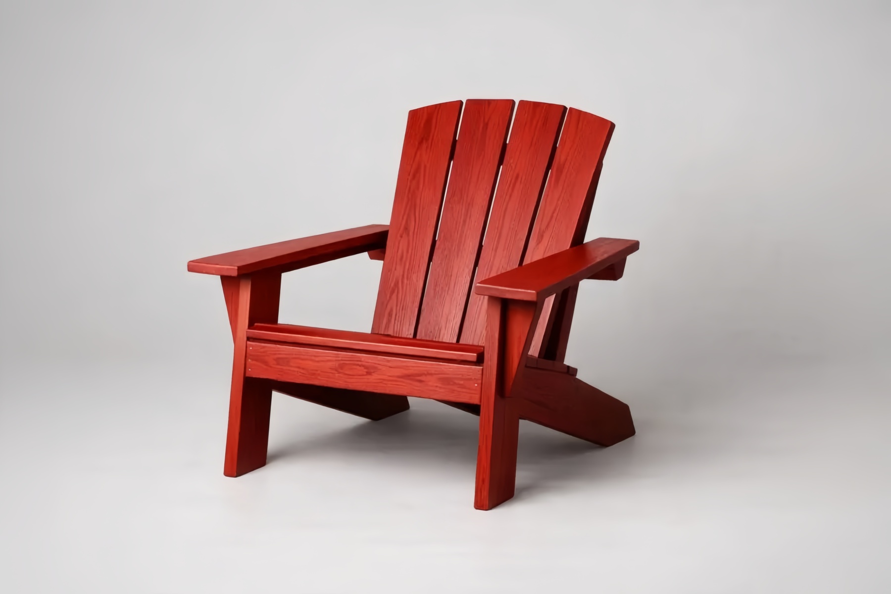 Sedia Adirondack in legno massello rosso