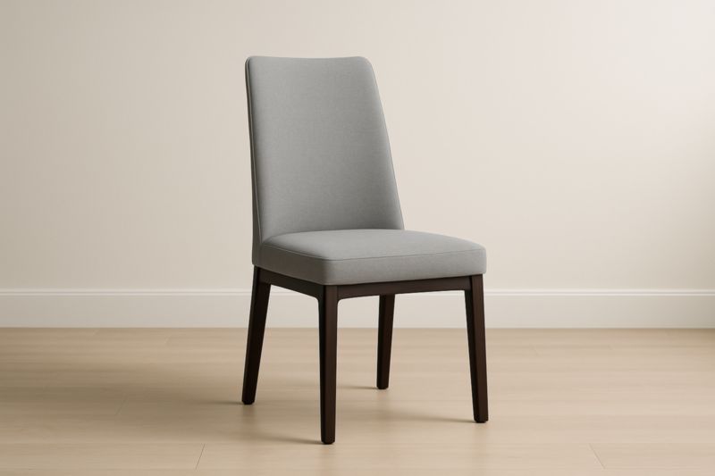 Chaise de salle à manger en tissu Gris et bois de hêtre