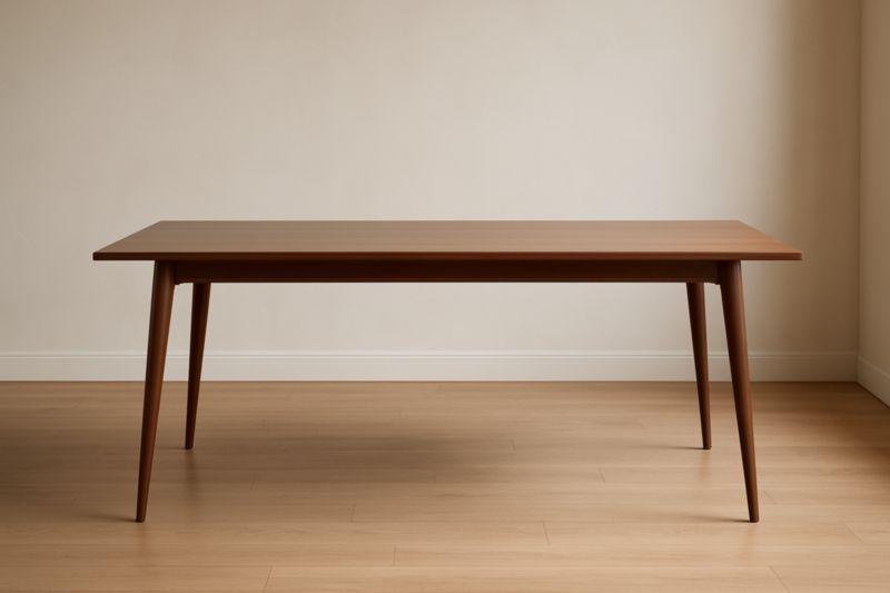 Table rectangulaire en bois massif marron 180 cm x 90 cm x 75 cm