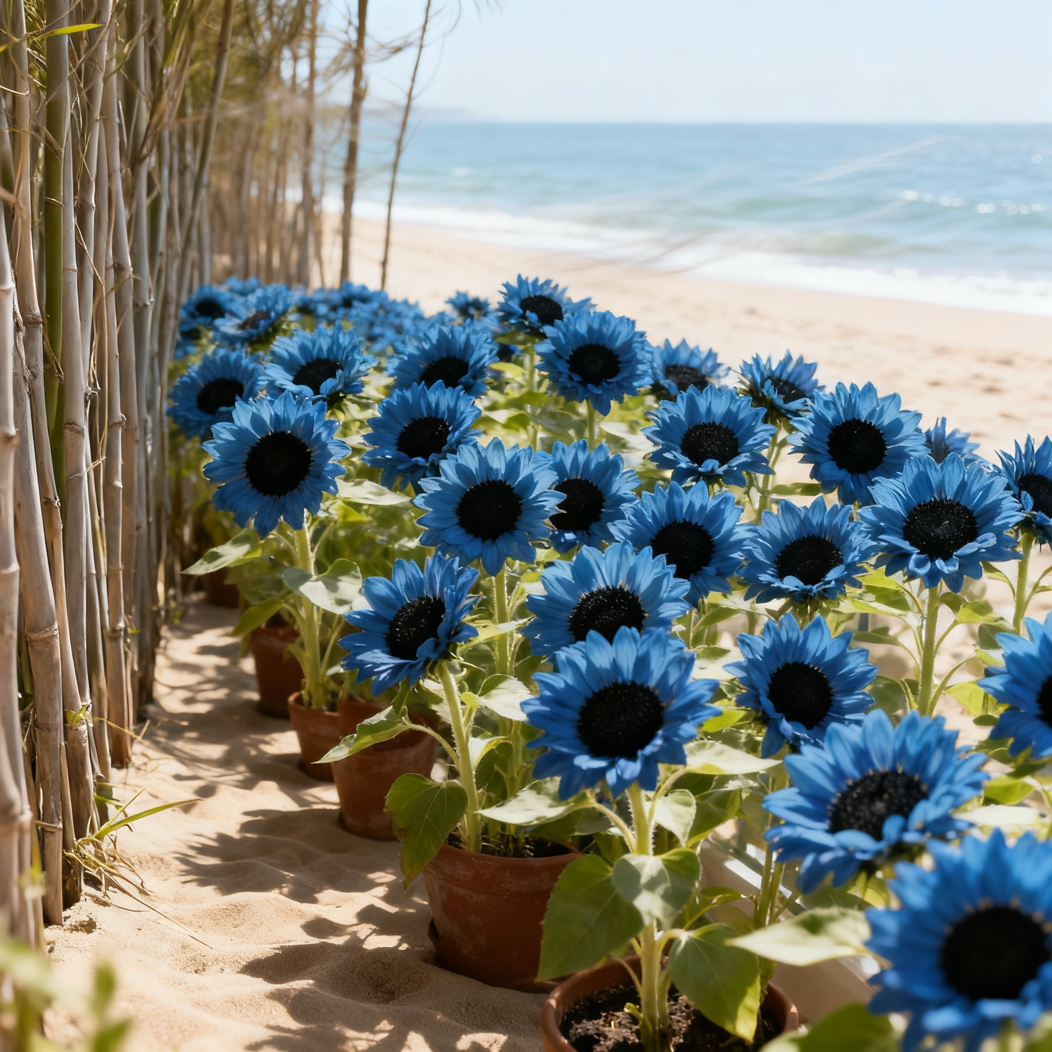 💙🌻 Bright Blue Sunflower Seeds