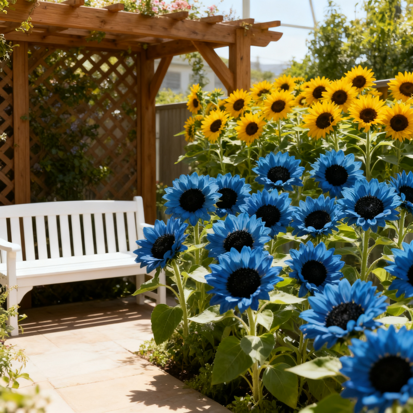 💙🌻 Bright Blue Sunflower Seeds