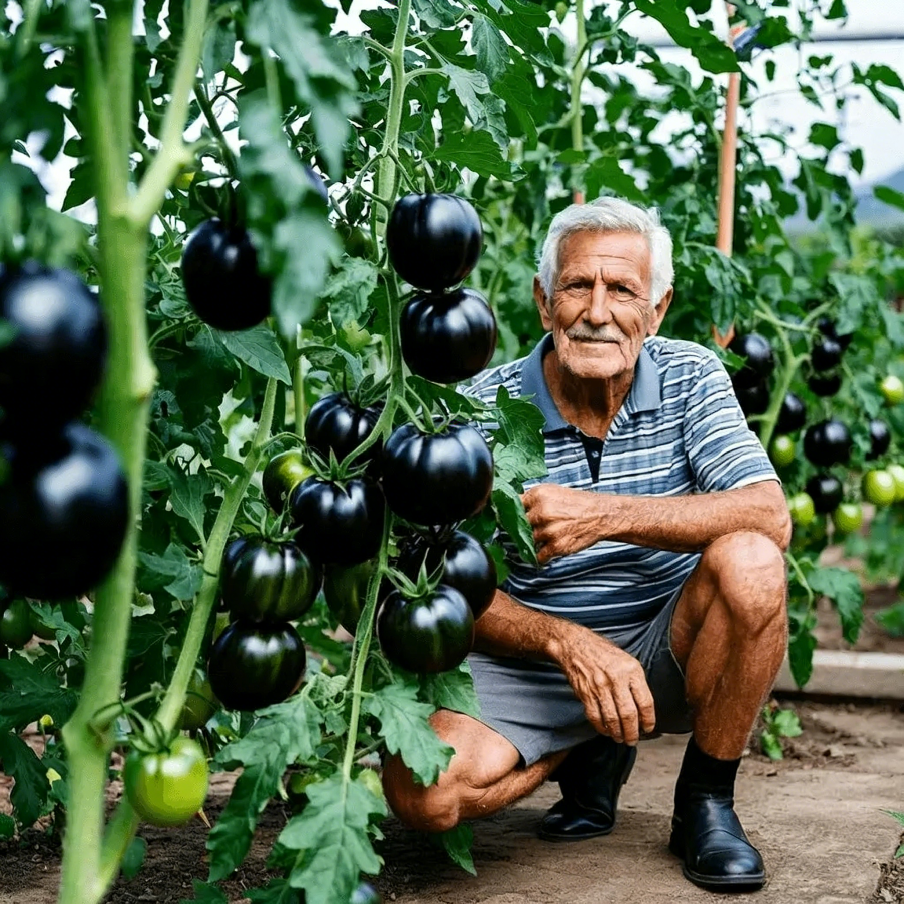🌱🍅 Semena obrovských rajčat Black Falls – pěstujte gigantickou úrodu doma