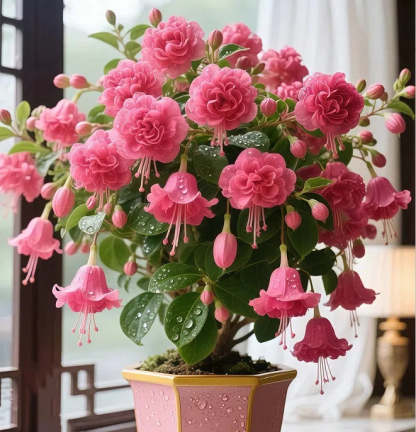 🔥Semena na odolné trvalé květiny🌺Plačící fuchsie - snový visutý květinový vodopád