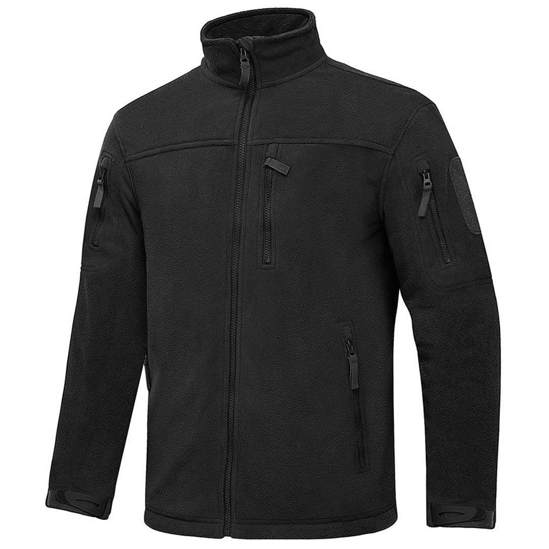 Men's Tactical Fleece Jackets Full Zip Coat with Multi Pockets