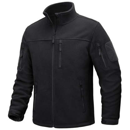Men's Tactical Fleece Jackets Full Zip Coat with Multi Pockets