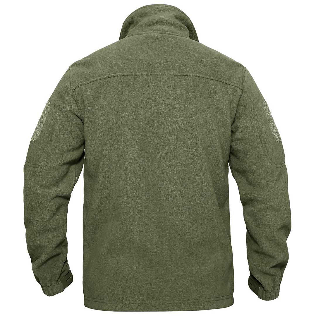 Men's Tactical Fleece Jackets Full Zip Coat with Multi Pockets
