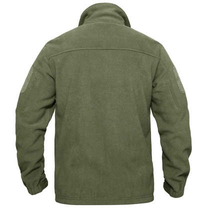 Men's Tactical Fleece Jackets Full Zip Coat with Multi Pockets