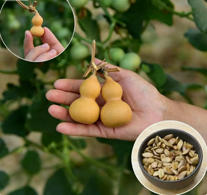 🌿 🤩Семена от мини ръчно извита кратуна „Четири сезона“