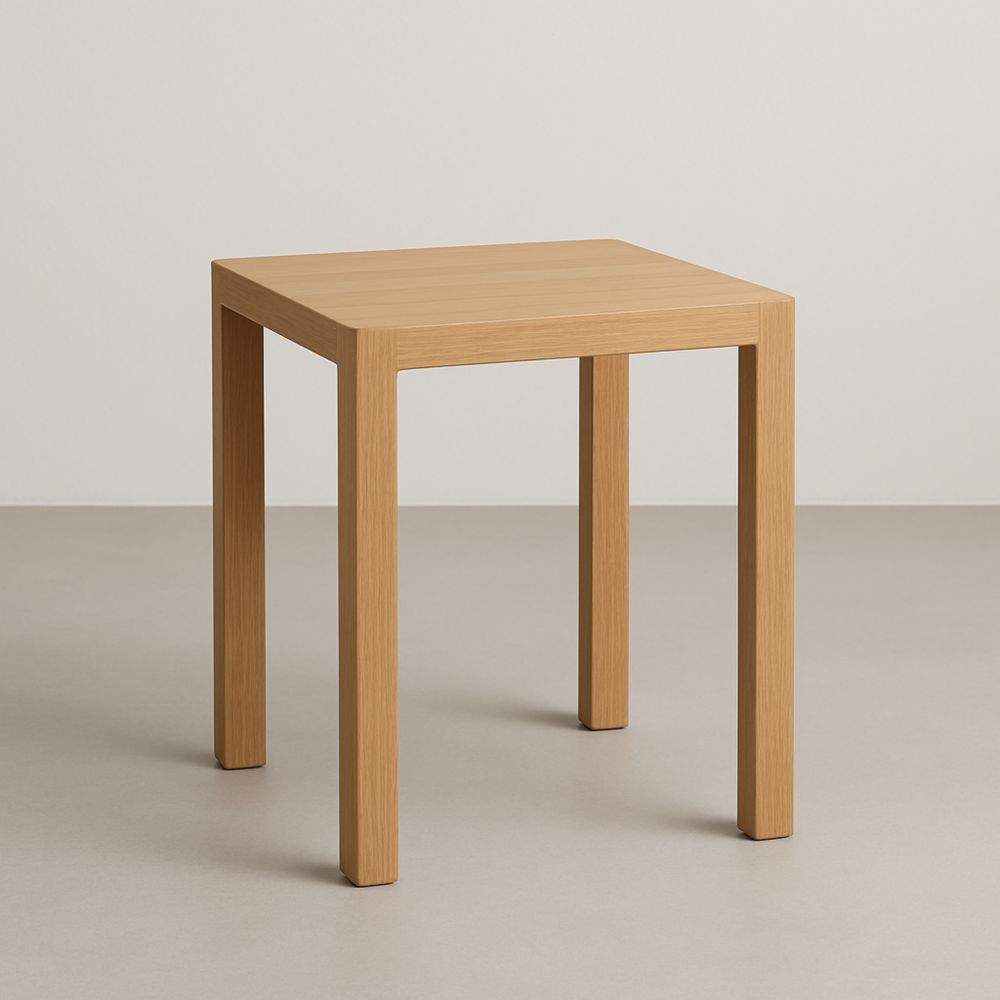 Table d'appoint carrée en bois massif, 50 × 50 × 60 cm