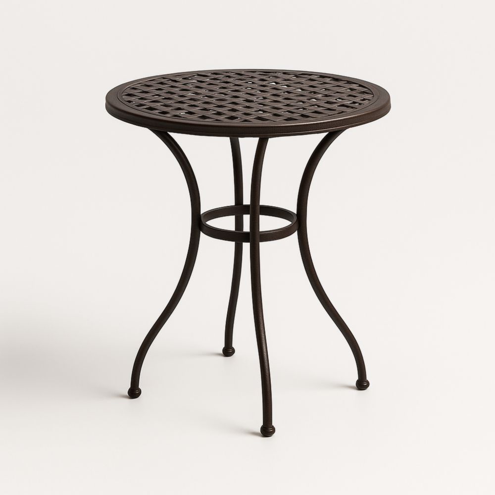 Table ronde en métal noir 60 cm