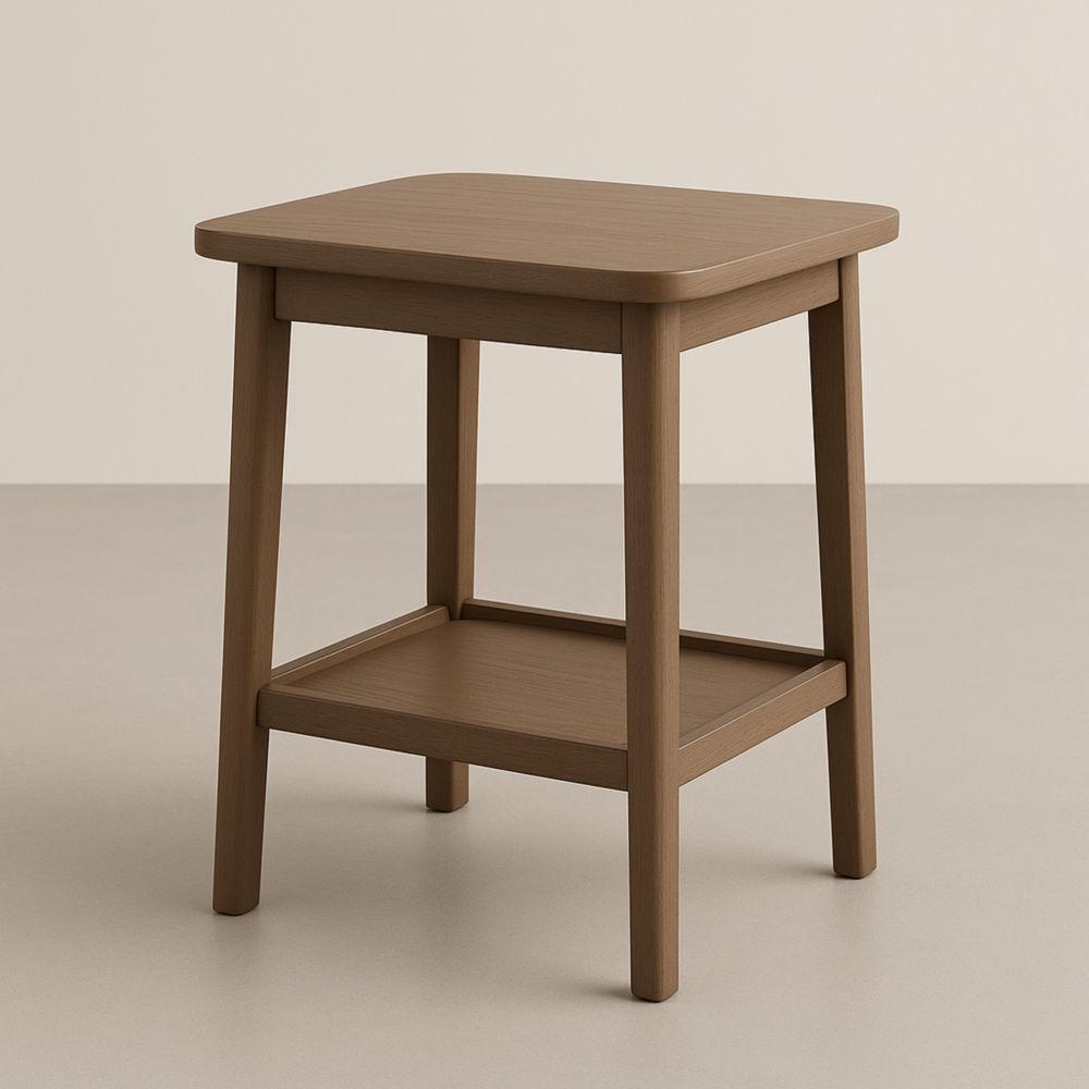 Table d'appoint en bois massif 45x35x50 cm Marron