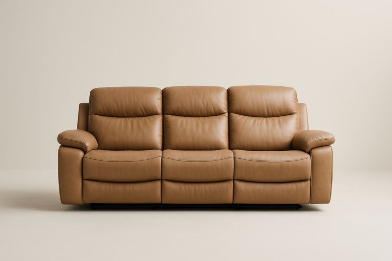 Canapé 3 Places Cuir Brun