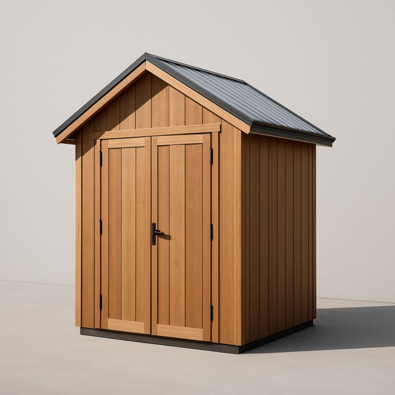 Abri de jardin en bois et métal 210x130x220cm