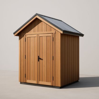 Abri de jardin en bois et métal 210x130x220cm