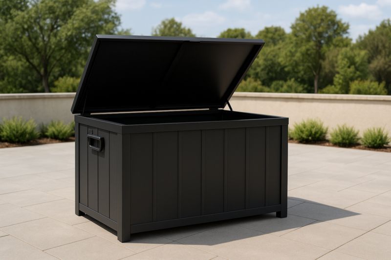 Coffre de Rangement Extérieur en Résine 120×60×55 cm