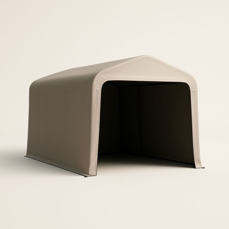 Abri de voiture beige en polyéthylène, 300 × 240 × 200 cm