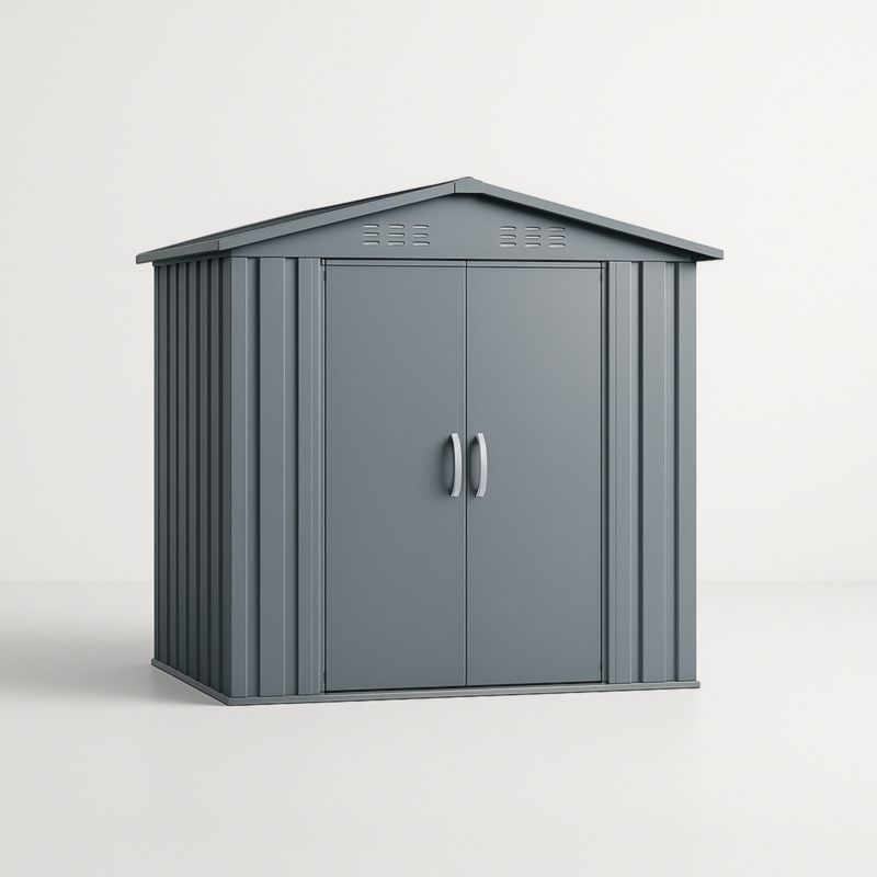 Abri de Jardin Métal Gris 210x180x190 cm