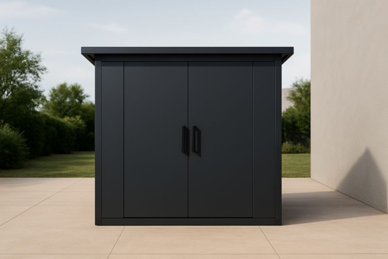 Abri de Jardin en Acier Noir 200 x 150 x 180 cm