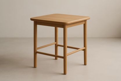 Table d'appoint carrée en hêtre massif 45x45x50 cm