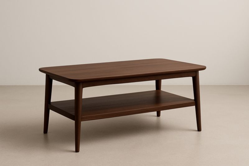 Table basse bois noyer