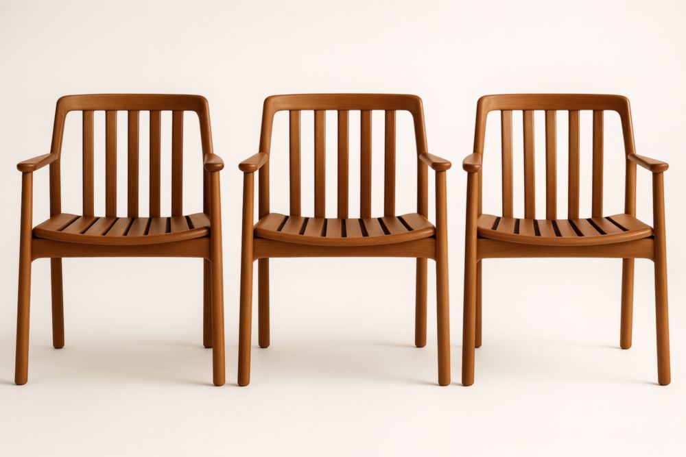 Chaise en bois lot de 3