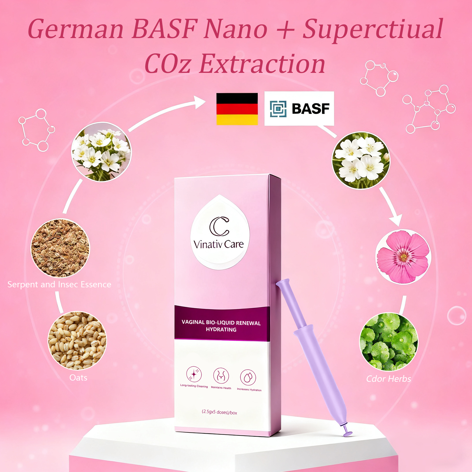 Vinativ Care® All-Natural V-Fresh Gel - Herbal Intimate Care for Women, Firm & Hydrated, Comfort & Radiance, Daily Freshness, PH Balance & Odor Control