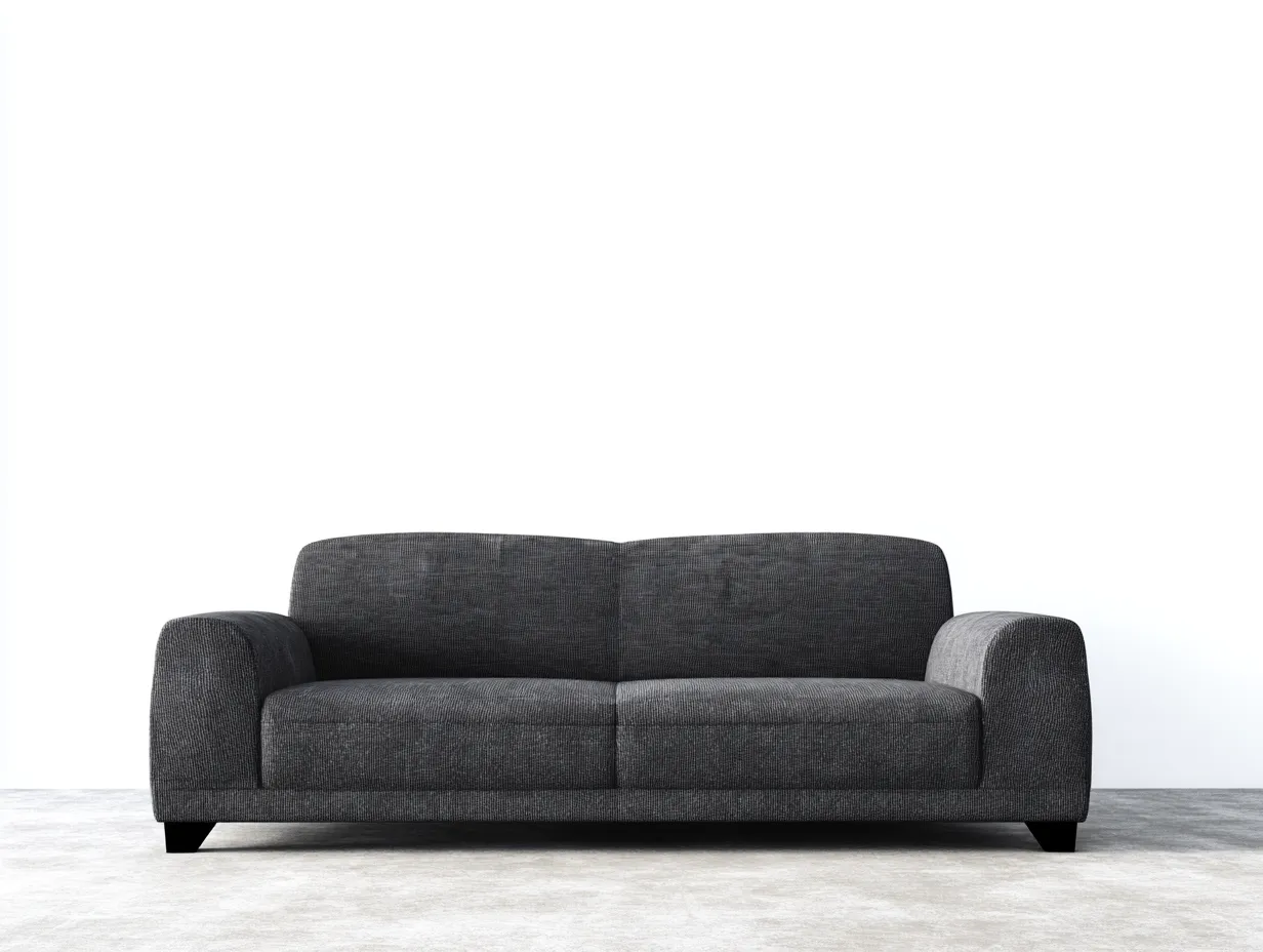 Canapé 3 places - tissu - 212x93x82 cm - gris foncé - style contemporain-Nestmyyard