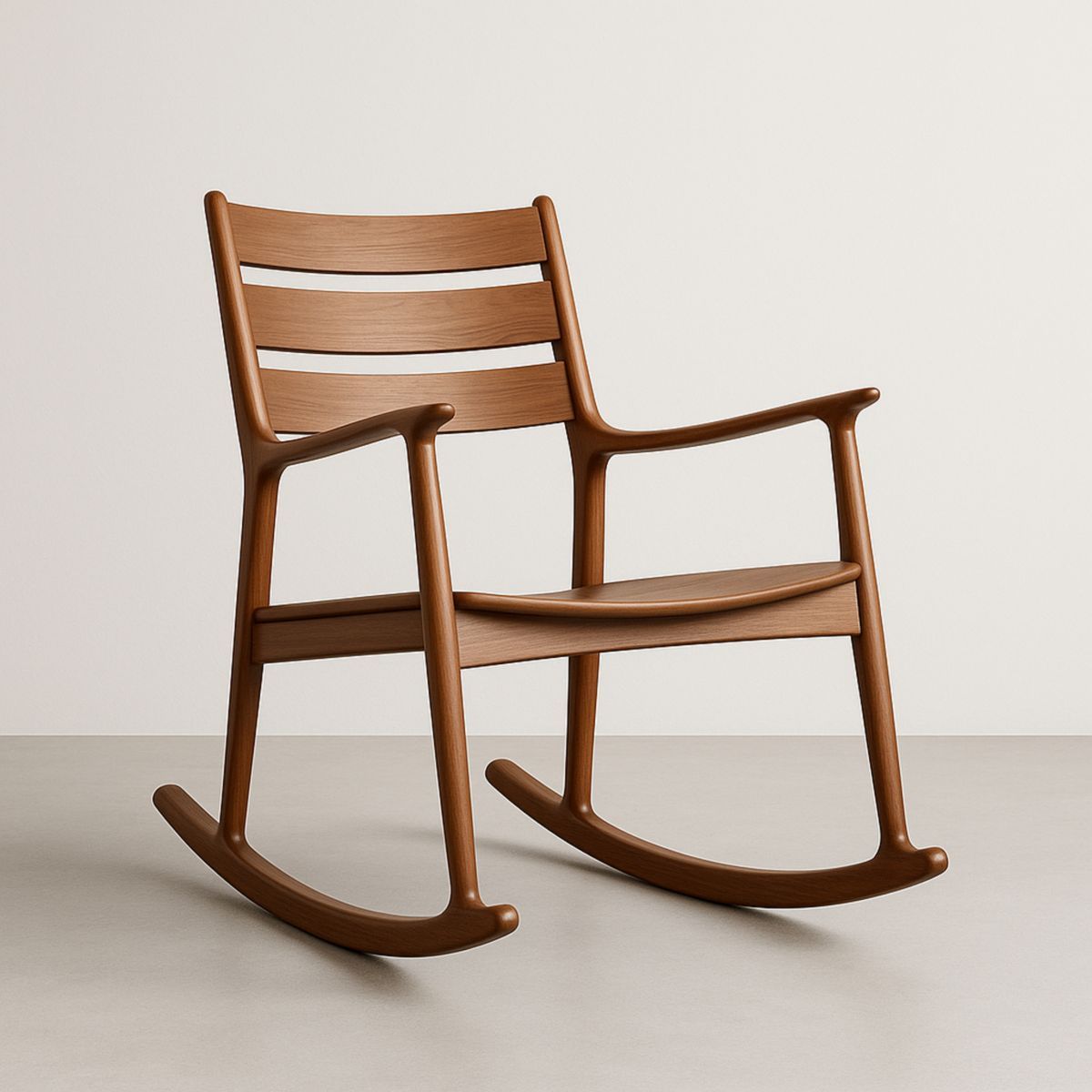 Chaise berçante en bois massif