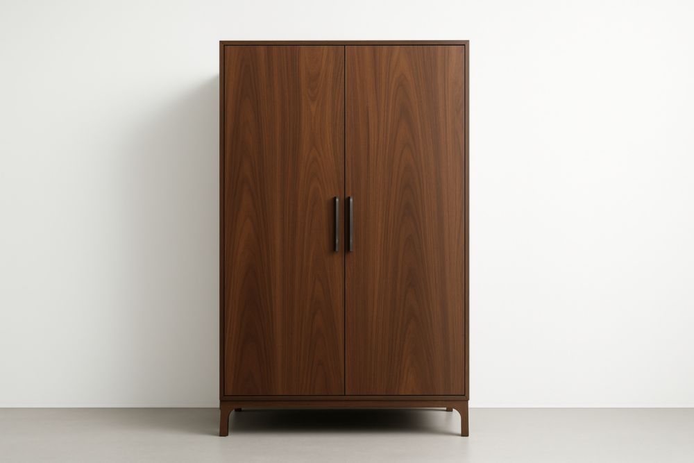 Armadio Legno Noce Marrone Anta a Battente 200x100x60 cm