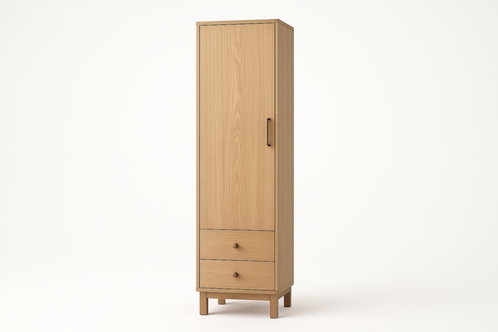 Guardaroba in legno di rovere con cassetti