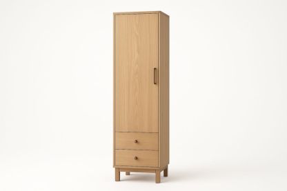 Guardaroba in legno di rovere con cassetti