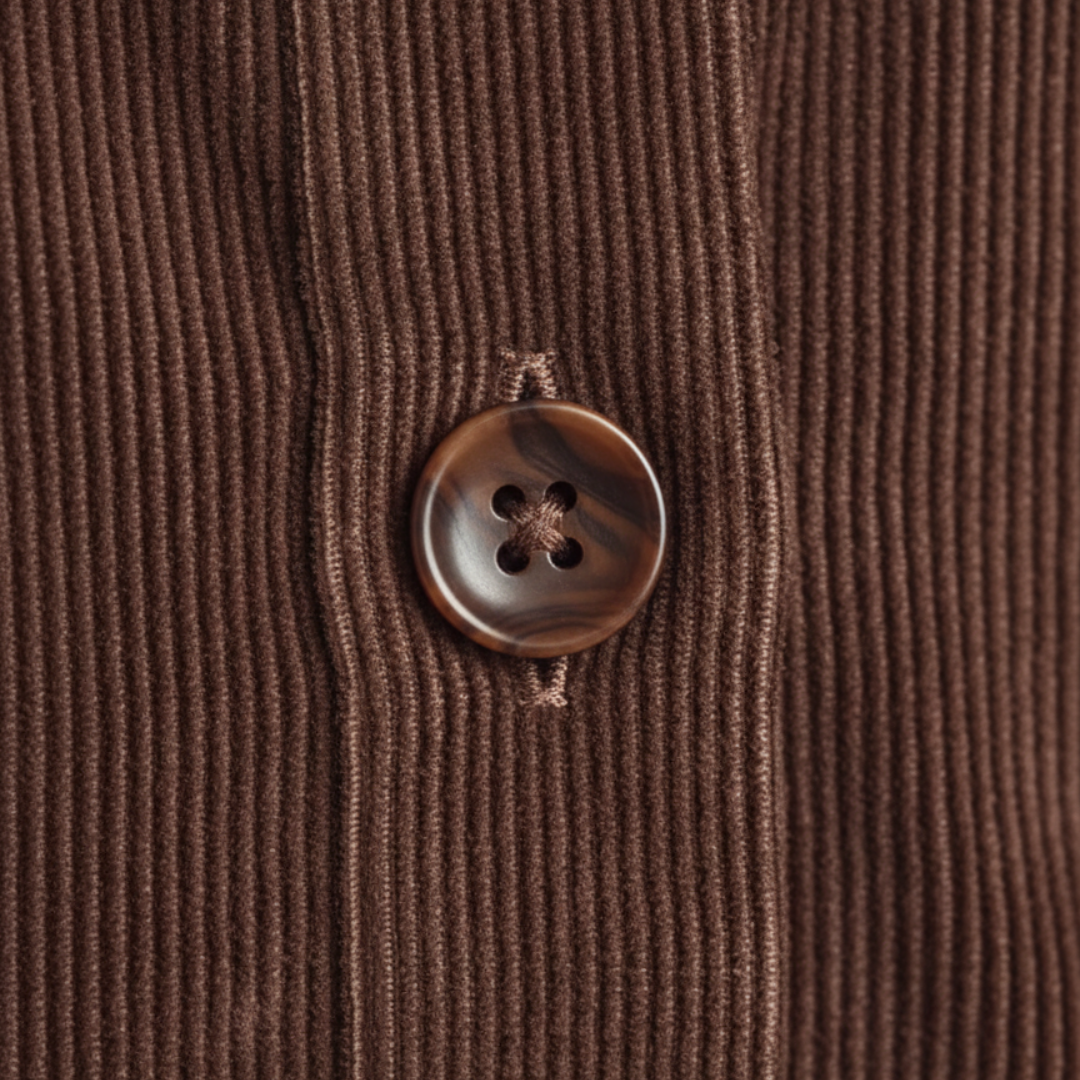 Women Corduroy Button Down Midi Shirt Dress