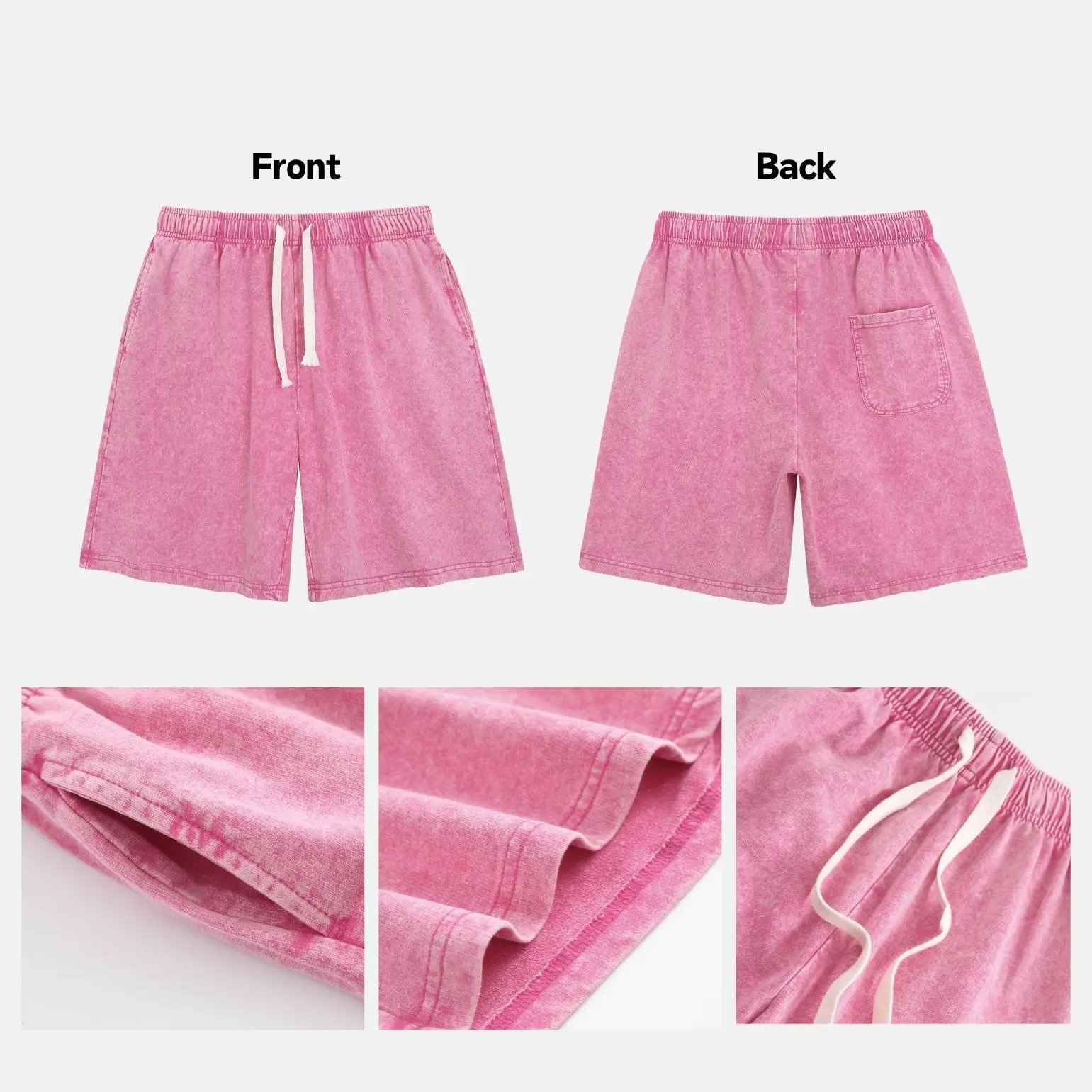 Women's Washed Floral Shorts, Summer Travel Street Casual Bottom